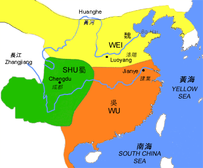 The empire of the Three kingdoms (250 A.D.)