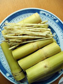 Sugar cane and Lalang grass rhizome