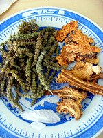 Atractylodes rhizome, notopterygium root, alum and schizonepeta herb 