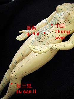 Points for moxibustion